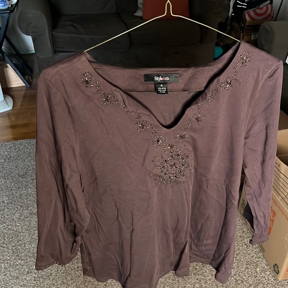 Style & Co V-Neck Shirt